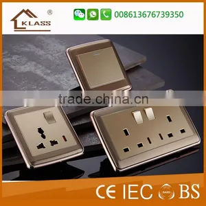 Steel Stainless 13A Universal Electrical Power Socket thumbnail-2