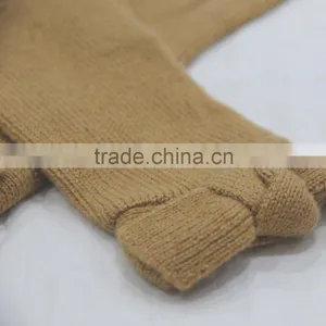 Women's Pure Cashmere Skintight Winter Gloves With Bowknot thumbnail-3