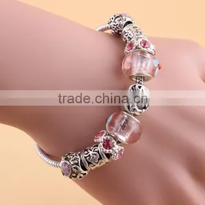 Fashionabe Custom Design European Beads Metal Charm Bracelets for Women thumbnail-6