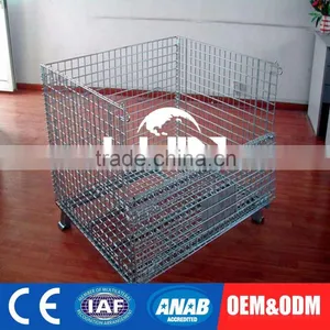 Custom Fitted Fold Heavy Duty Steel Cage Trolley Stainless Wire Storage Shelf thumbnail-5