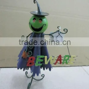 Decorative Metal Halloween Hanging Green Ghost Decoration thumbnail-1
