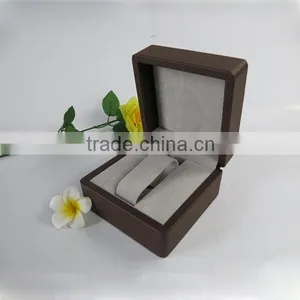 Grainy Paper Wooden Watch Box With C-clip Insert thumbnail-1