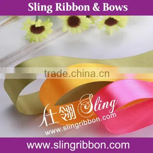 Pink Gold Yellow 16mm Satin Ribbon for Packing Made in China thumbnail-1