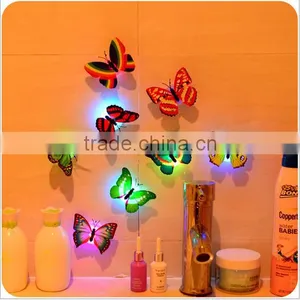 3D Wall Paper Stick on Baby Night Light Best Decoration Bedroom Butterfly Shape thumbnail-3