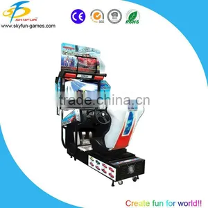 Coin Operated Arcade Machine Funny 3D Outrun 32LCD Simulator Arcade Racing Car Game Machine Play Free Car Games thumbnail-1