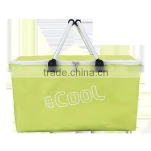 Fruits Wine Food Bag, Canvas Holiday Camping Travel Bag, Insulated Thermal Food Carry Bag thumbnail-3