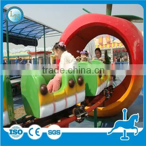 Cute Steel and Fiberglass Kids Rides Apple Train Roller Coaster for Sale thumbnail-3