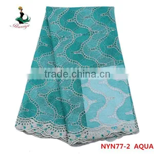 Haniye 2016 Wholesale Embroidered Tulle Lace Fabric for Wedding African French Net Lace Fabric/NYN77 thumbnail-1