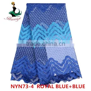Haniye 2016 Wholesale Latest Nigeria Tulle Lace Fabric New Embroidery French Net Lace Fabric /NYN73 thumbnail-4