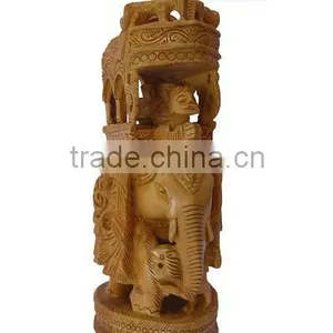 Handmade Wooden Elephant, Wooden Elephant thumbnail-1