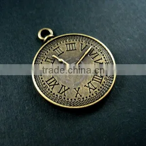 25mm Round Tray Bezel Setting Vintage Antiqued Bronze Alloy Watch Clock Pendant Charm DIY Supplies 1810245 thumbnail-2