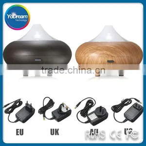 Wood Grain Aromatherapy Essential Oil Diffuser LED Lights Ultrasonic Cool Mist Aroma Air Humidifier for Office Baby Bedroom thumbnail-1