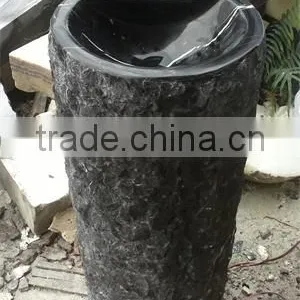 Peach Wooden Color Exellent Quality Marble Stone Bathroom Wash Basins thumbnail-3