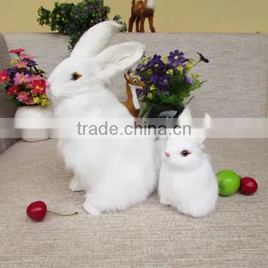 Horns Easter Bunny Decor Gray Grey Standing Jackalope Rabbit thumbnail-3