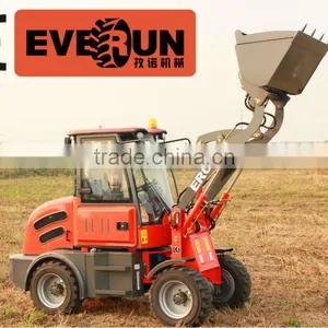 EVERUN Brand ce Certifiziert Landmaschine Radlader 0.8-1.0 Ton Mit Palletengabel Und Schuafel thumbnail-1