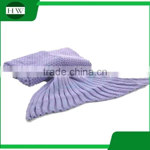 China Supplier Low MOQ Kids Children Knitted Mermaid Tail Blanket thumbnail-2