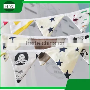 Promotional Christmas Gift Handmade Wedding Birthday Party Decoration Baby Fabric Bunting Flag Banner thumbnail-3