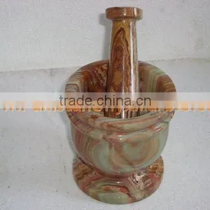 TOP PAKISTANI PURE FINE BEST QUALITY ONYX MORTAR AND PESTLE HANDICRAFTS thumbnail-1