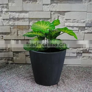 Simple Round Flower Cement Pot Garden Ornaments thumbnail-1