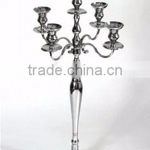 Aluminum Candelabra With Flower Bowl, Candelabra, Candle Holder, Wedding Candelabra thumbnail-1