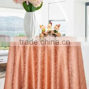 Brown Jacquard Table Cloth for Hotel Restaurant Weddings thumbnail-1