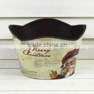 Small Decorative Round Plastic Garden Planters for Christmas Decoration thumbnail-1