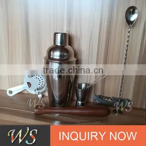 WS-W5 Stainless Steel Full Bar Tool Set for Cocktail,vodka,rum thumbnail-1