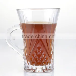 Clear Fancy Shape Machine Made Beer Glass Mug With Handle thumbnail-2