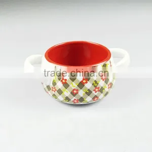 Ceramic Stoneware Soup Mug With Two Ears thumbnail-1