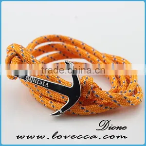 Wholesale Paracord Handmade Rope Wristband Anchor Bracelet With 2mm Rope thumbnail-2