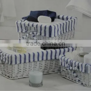 Hand-made Crafts Willow Storage Baskets With Cotton Lining thumbnail-1