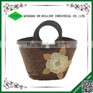 Wholesale Colorful Flower Straw Handbag thumbnail-5