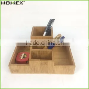 Bamboo Desktop Office Storage Organizer on Tabletop/Homex_FSC/BSCI Factory thumbnail-1
