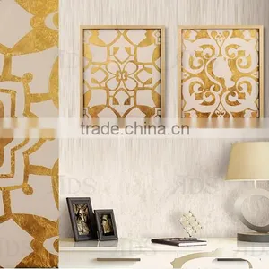 Framed Handmade Carve Pattens With Gold Leaf MDF Wall Art thumbnail-5