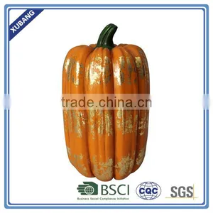 Slim Pumpkin With Gold POLY RESIN TABLE TOP thumbnail-1