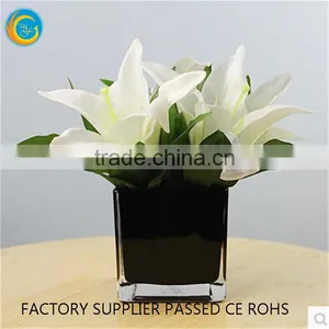 Cube Glass Candlestick Holders Vase thumbnail-2