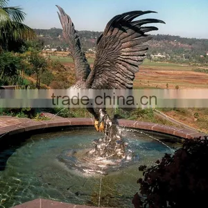 High Quality Bronze Garden Fountain Eagle Water Fountain thumbnail-1