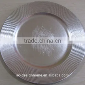 SILVER FOIL PP PLASTIC CHARGER PLATE thumbnail-1