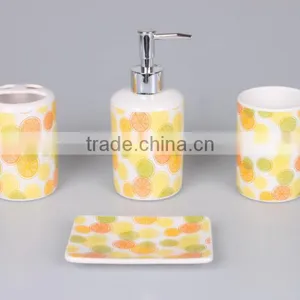 4pcs Ceramic Bathroom Set,bathroom Accessories Ceramic,Promotion Gift Premium in Colorful Display Box Accessories Set thumbnail-3