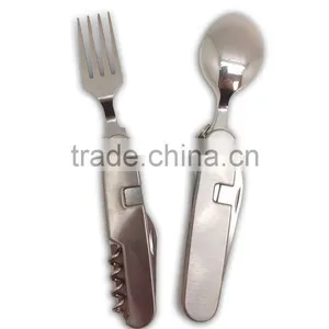 High Quality Stainless Steel Fork and Spoon Tool Set, 6 in 1 Fork and Spool Set thumbnail-2