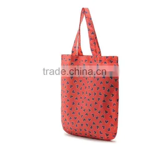 Dot Watermelon Color Full Printing 190D Polyester Foldable Shopping Tote Bag,Folding Into A Purse thumbnail-2