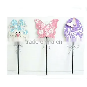 Good Sale Rabbit/eggs/butterfly Shape Metal Garden Fencing Stakes thumbnail-1