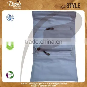 Jewelery Folder With Polysilk Ribbon Closure - Made From PU - Three Fold Design thumbnail-4