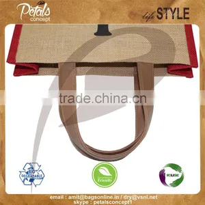 Three Bottle Wine Bag With Window & PU Leather Handle thumbnail-3