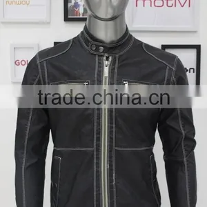 ALIKE Cheap pu Jacket for Men Outdoor Jacket Wholesale Jacket thumbnail-1