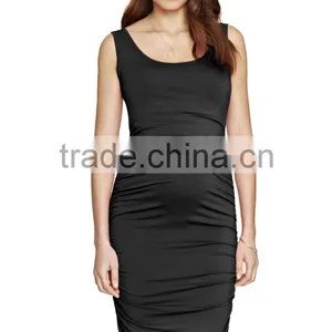 Ruched Tank Dress Caviar Black thumbnail-1