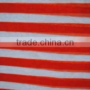 Orange and Whtie Striped Fabric,100% Cotton Single Jersey thumbnail-3
