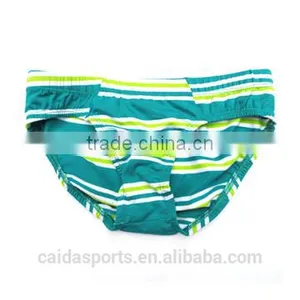 2015 Fashion Green Linear Style for 100% Cotton Boy Briefs thumbnail-1