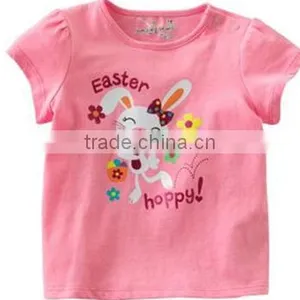 Girls Pin Bunny Rabbit Cartoon Short Sleeve t Shirts Kids Jumping Beans Summer Tops thumbnail-1