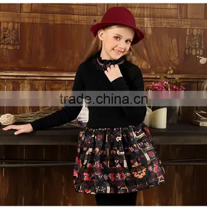 S32484W Baby Girls Sweater Autumn Cottons Sweater Knitted Pullover Warm Turtleneck Sweater thumbnail-4